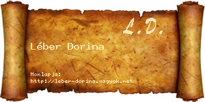 Léber Dorina névjegykártya